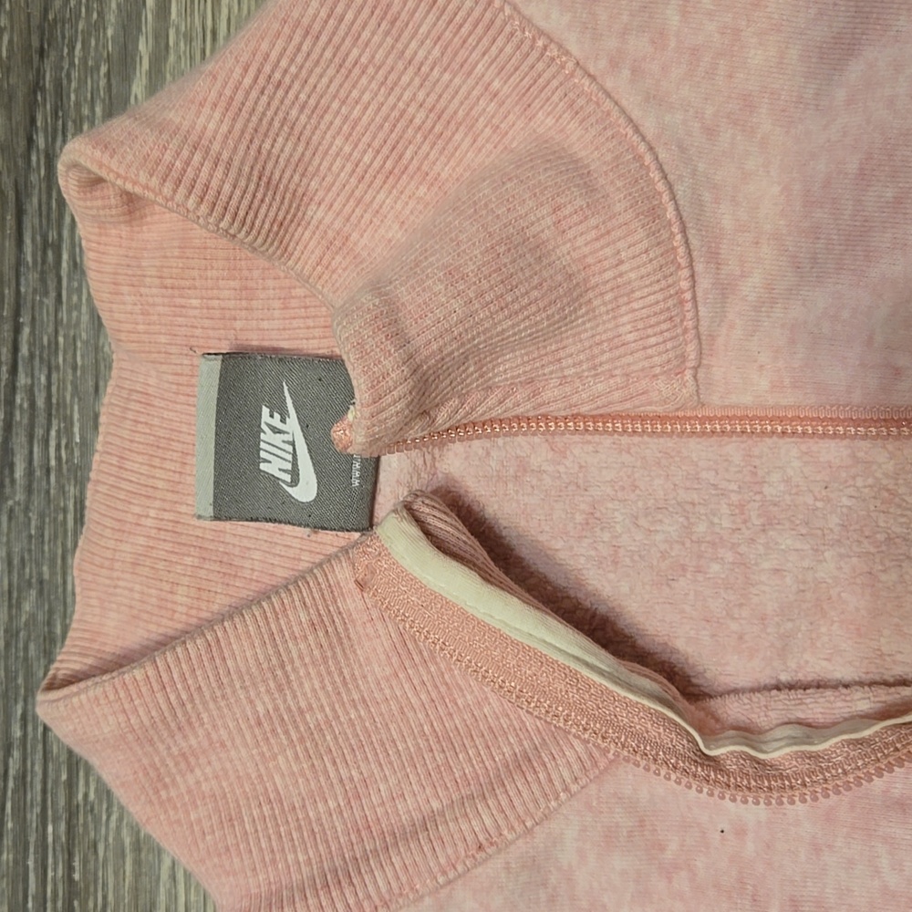 NIKE Light Pink Zip Up Sweat Jacket Sz Small - Picture 3 of 5